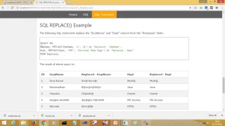 SQL REPLACE Function