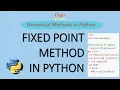Fixed Point Method - Implementation Numerical Analysis 3