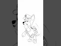 Chase turns into a Giant Walk Around Pup B W