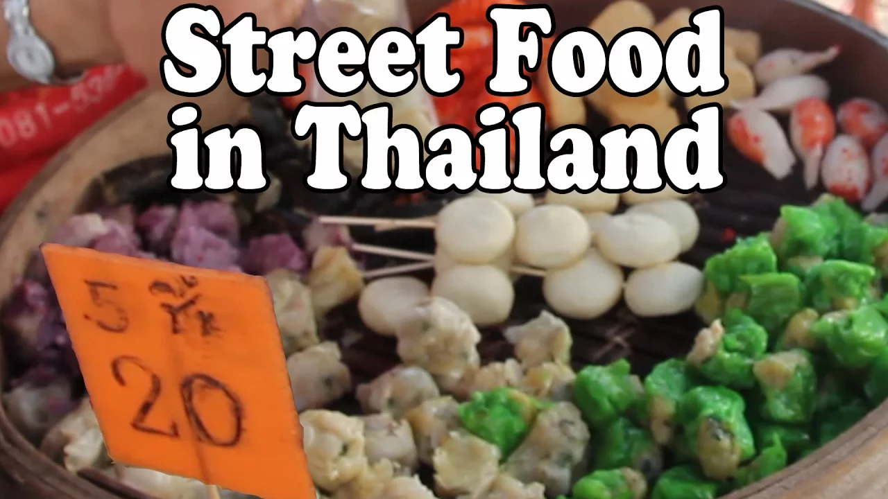 Street Food in Thailand. Food Shopping at a Local Market in Krabi Thailand. Thai Food