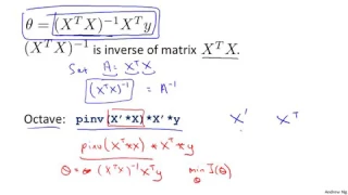 2 2 1 Normal Equation by Andrew Ng