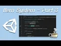 How To Create An Item System - Part 3