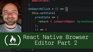 React Native Browser Editor Part 2 P8D3 - Live Coding with Jesse