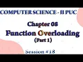II PU Session - Function Overloading Part 1