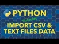 Python Import Data from CSV and Text Files
