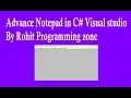 Notepad In c Visual Studio
