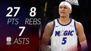 Paolo Banchero 27 pts 8 rebs 7 asts vs Heat season