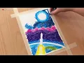 National Space Day : Space Scenery Drawing with Oil Pastel | Step-by-Step