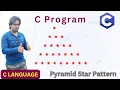 C Programming in Hindi Pyramid Star Pattern By Pankaj Panjwani