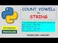Python Program To Count The Vowels in String