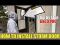 How To Install A Storm Door From Home Depot EMCO 100 Series Plus Self Storing Storm Door Install