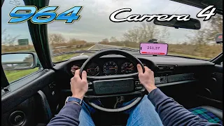 Porsche 964 Carrera 4 STILL does 250KM/H?!   yes, easy.