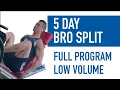 BRO SPLIT 5 Day Body Part Program Explained Low Volume