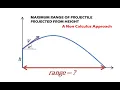 Maximum Range of Projectile Projected from Height