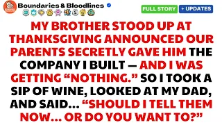 At Thanksgiving, My Brother Announced Our Parents Secretly Transferred Him Control Of My Company