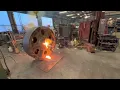 Removing broken shaft with oxygen lance