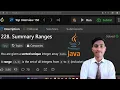 228 Summary Ranges Arrays leetcode 228 java