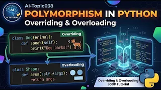 AI-Topic038 Polymorphism in Python - Overriding Overloading OOP Tutorial AI