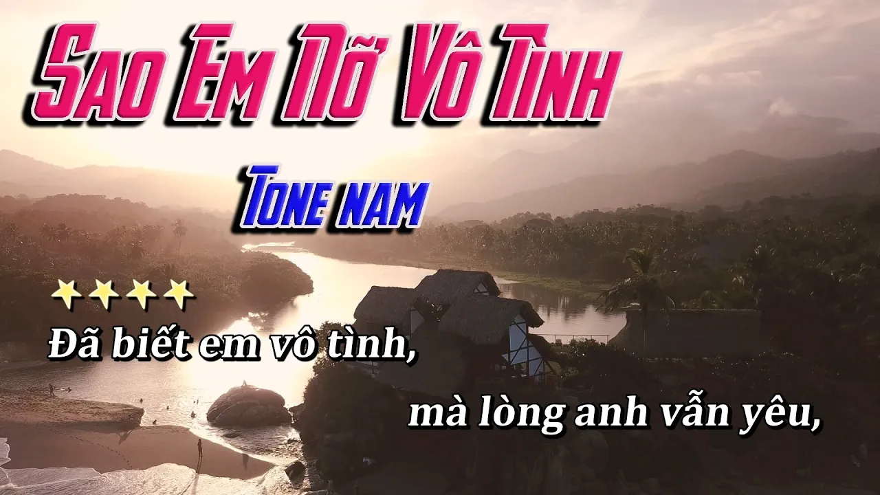 [Karaoke] Sao Em Nỡ Vô Tình | Tone nam - Tango Cực Hay