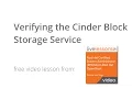Managing Cinder Block Storage In OpenStack - How to verify the cinder block storage service