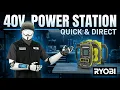 Ryobi 40v 1800 Watt Power Station Runtime Tests How Long RYi1802BT 12ah 7 5ah 6ah Batteries Battery