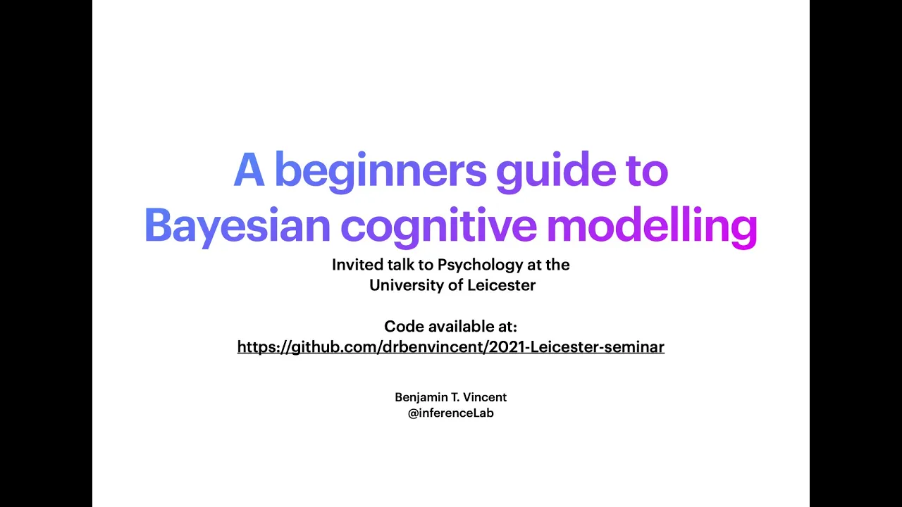A beginners guide to Bayesian Cognitive Modelling