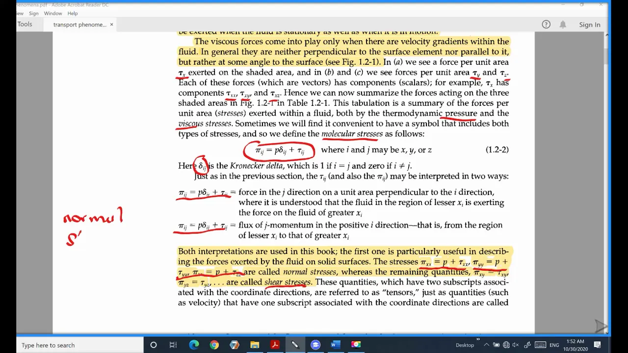 Transport Phenomena BSL CHAPTER 1