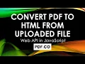 How to Convert PDF to HTML from Uploaded File in JS via PDF co Web API