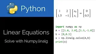 Python Solve Linear Equations