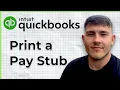 How to Print a Pay Stub in QuickBooks Online Done Quick 2025 Guide