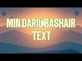 Download Lagu Nasheed-Min daril bashair text.
