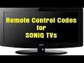Remote control codes for Soniq tv