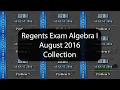 37 Solved Problems For The Regents Exam Algebra I August 2016 - Collection