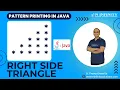 Pattern Printing in JAVA Session 05 Right Side Triangle Printing Prasad Sir