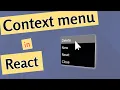 How to create a context menu in React