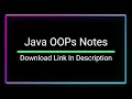 Java OOPS Notes Object Oriented Programming Concept using Java Language
