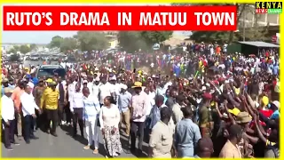 DRAMA as Ruto's Security struggles to control Crowd that Blocked Ruto in Matuu Town Machakos
