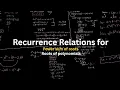 Recurrence Relations for Power Sums of Roots Furthermaths P1 Unit 1