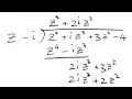 Polynomial long division with complex coefficients examples