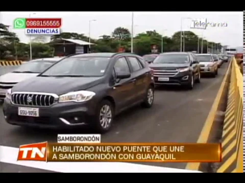 Habilitado nuevo puente de une a Samborondón con Guayaquil