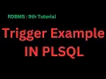 Trigger Example in plsql Trigger in SQL with example Trigger in