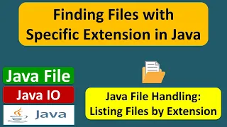 Finding Files with Specific Extension in Java Java IO Basics Java File Java IO