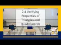 2 4 Verifying Properties of Triangles and Quadrilaterals