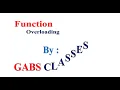 Function Overloading in C Computer Science Class 12