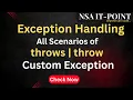 Master Java Exceptions throw throws Create Your Own Exceptions