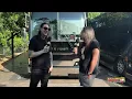 Cameron braves the heat with Chris Motionless of MOTIONLESS IN WHITE