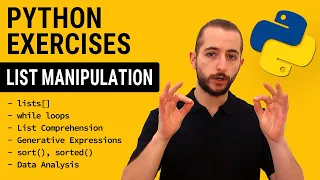 Python Exercise Lists Manipulation in Python Beginner Level With Challenges Application