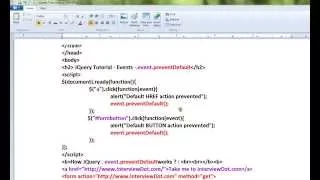 EVENT PREVENTDEFAULT METHOD IN JQUERY DEMO