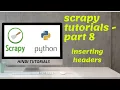 Headers insertion web scrapping scrapy