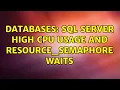 Databases SQL Server High CPU usage and RESOURCE - SEMAPHORE waits